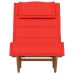 Tumbona Set de 2 Rojo Madera y Tela Estándar Plegable