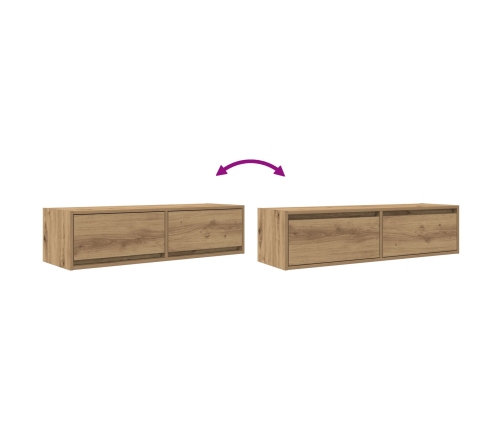 mueble para TV  de roble artesano 100x31x25,5 cm de madera elaborada