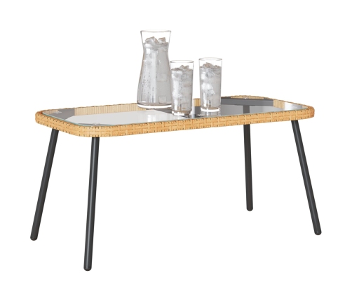 Mesa de Café  Natural 90x45x42 cm de Poliratán