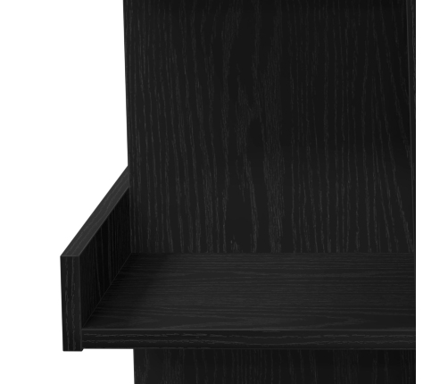 Mesa de Bar de Roble Negro con Estante de Almacenamiento, 100x50x101.5 cm