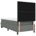 Cama Box Spring con Colchón y Banco Gris Oscuro 90x200 cm Tela