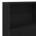 Cabecero  Gabinete Negro Roble 120x19x103.5 cm Madera Elaborada