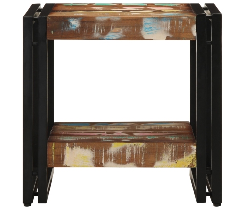 Mesa de Café Multicolor 40x50x38 cm Madera Maciza Recuperada