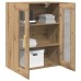 Armario de pared con puertas de vidrio en roble artesano 69,5x34x90 cm