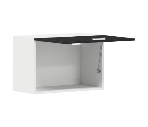 Gabinete colgante  en roble negro - 60x31x60 cm, hecho de madera elaborada