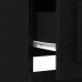Alacena Negro Roble 132x35,5x103,5 cm Madera Elaborada