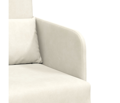 Sofá Cama de Piso  2 en 1 Crema 65x80x83 cm Terciopelo