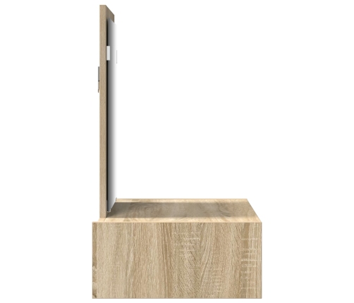 Mesa de tocador colgante de roble Sonoma 60x40x70 cm