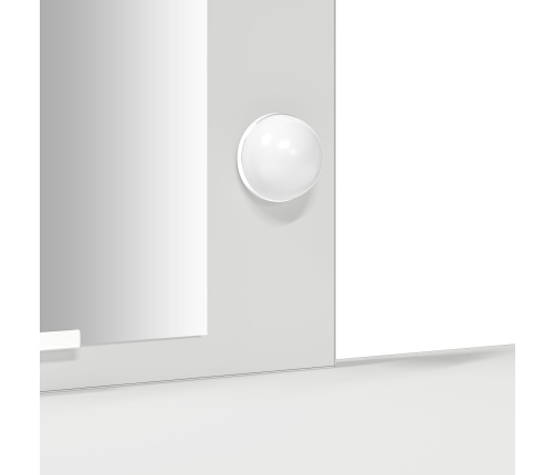 Tocador  con Luces LED Blanco 102x33x135 cm