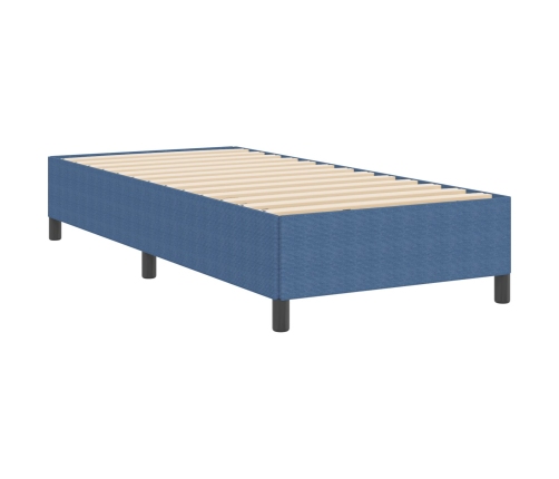 Estructura de Cama Azul 100x200 cm Tela de Corduroy