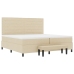 Cama con Somier  con Colchón y Banco Color Crema 200x200 cm Tela
