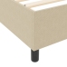 Cama con Somier  con Colchón Beige, Blanco Tejido de Pana