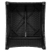 Sillón reclinable  con cojín de poliratán negro