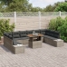Conjunto de Sofá de Jardín  Conjunto de 11 Gris, Gris Oscuro