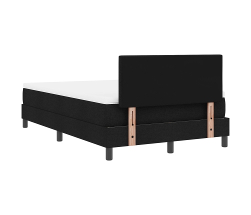 Estructura de Cama  con Colchón Negro y Blanco Tela 120 x 200 cm