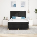 Cama Box Spring  con Colchón Negro 140x200 cm Tela