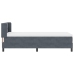 Cama Box Spring con Colchón  Gris Oscuro 90x200 cm Terciopelo