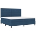 Cama con sommier  con colchón y LED azul 200x200 cm de tela