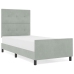 Estructura de Cama  Gris Claro 90x200 cm Terciopelo
