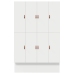 Marco de Cama de Almacenamiento  Blanco Madera Elaborada