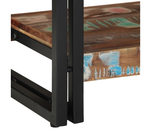 Mesa Consola  Multicolor de Madera Recuperada Sólida y Metal