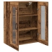 Gabinete Montado en la Pared de  con Puertas de Vidrio - Madera Vieja - 69.5x34x90 cm