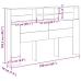 Cabecera de  en Roble Negro - 160x19x103.5 cm Hecha de Madera Ingeniería