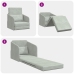 Sofá Cama de Piso 2 en 1 Gris Claro 65x80x83 cm Terciopelo