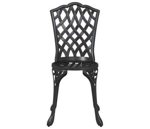 Set de Bistro de Jardín de 3 Piezas  en Negro de Aluminio Fundido