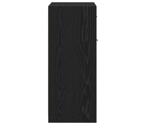 Armario de baño  Negro Roble 60x33x80 cm Madera