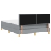 Cama Box Spring  con Colchón y Luz LED Gris Claro 160x200 cm Tela