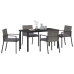 Set de Comedor de Jardín de 5 Piezas Gris Poliratán