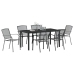 Set de Comedor Jardín de 7 Piezas  Acero Antracita