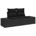 Conjunto de Sofá de Jardín 9 Piezas Negro