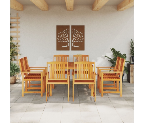 Conjunto de Comedor para Jardín de 9 Piezas  en Madera Sólida de Acacia