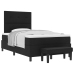 Cama con somier  con colchón y banco negro 120x200 cm tela