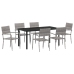 Juego de 7 Comedor de Jardín Gris Poliratán