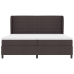 Cama con somier y colchón  Marrón Oscuro 200x200 cm Tela