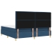 Cama con Somier  y Colchón & LED Azul 200x200 cm Tela