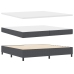 Cama con Somier  con Colchón&LED Gris Oscuro 200x200 cm Tela de Pana