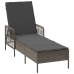 Tumbona  Gris y gris oscuro Ratán PE 157 x 55 x 92 cm Tumbona