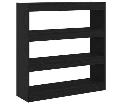 Mueble para libros / Separador de ambientes Roble negro 100x30x103cm Madera resistente