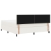 Cama con Base y Colchón & LED Crema Super King Tela de Pana