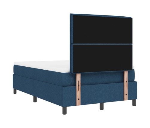 Cama con Somier  con Colchón Azul 120x200 cm Tela