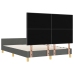 Estructura de Cama  Gris Oscuro 140x190 cm Tela