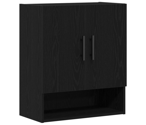 Gabinete de Pared  de Roble Negro 60x31x70 cm en Madera Ingenierizada