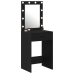 Mesa de Tocador  con Luces LED Roble Negro 50x41x135 cm