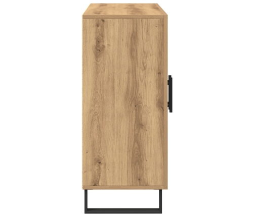 Sideboard  con 3 puertas de roble artesano 90x34x80 cm de madera elaborada