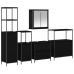 Juego de Muebles de Baño de 5 Piezas VidaXL en Madera de Roble Negra