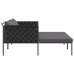 Tumbona  con cojines para 2 personas Anthracite 115x153x69,5 cm Acero